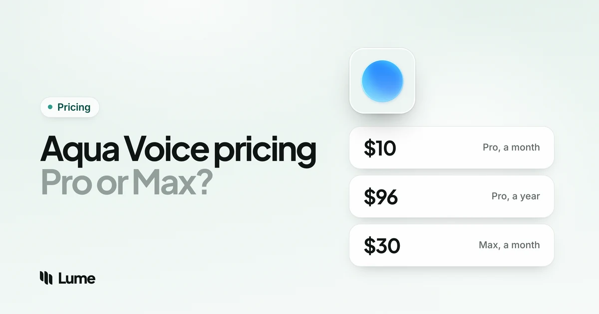Aqua Voice Pricing 2026: Plans, Free Tier and 3-Year Cost