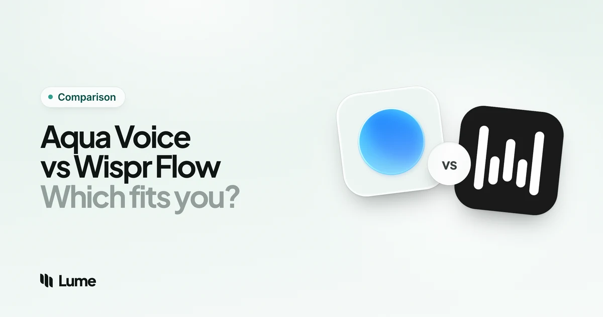 Aqua Voice vs Wispr Flow (2026): Price, Free Plan and Privacy