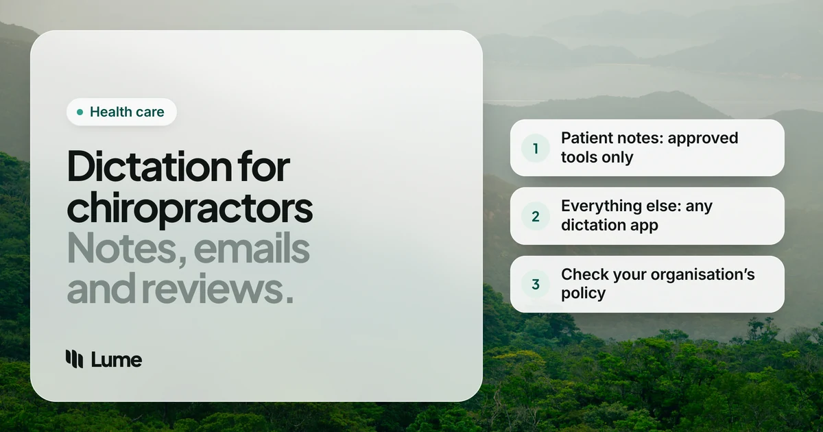 Best Dictation Software for Chiropractors: Notes, Narratives and Practice Writing