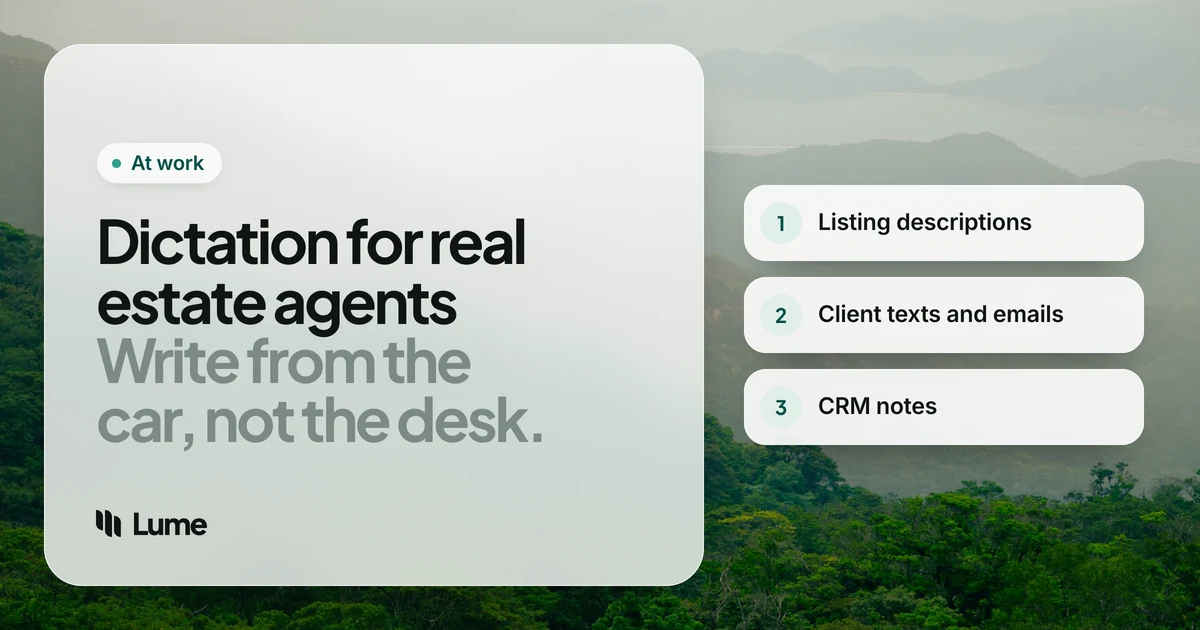 Best Dictation Software for Real Estate Agents (2026)