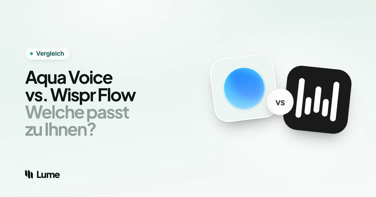 Aqua Voice vs. Wispr Flow (2026): Preis, Gratis-Tarif und Datenschutz