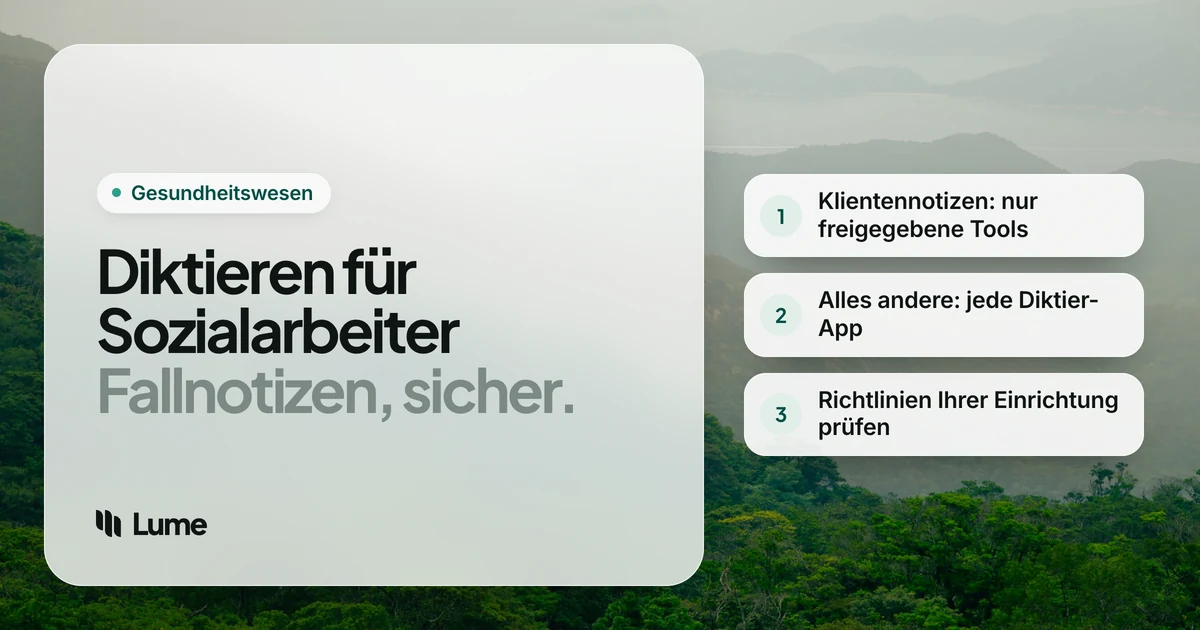 Die beste Diktiersoftware für Sozialarbeiter: Fallnotizen, Konzepte und Papierkram