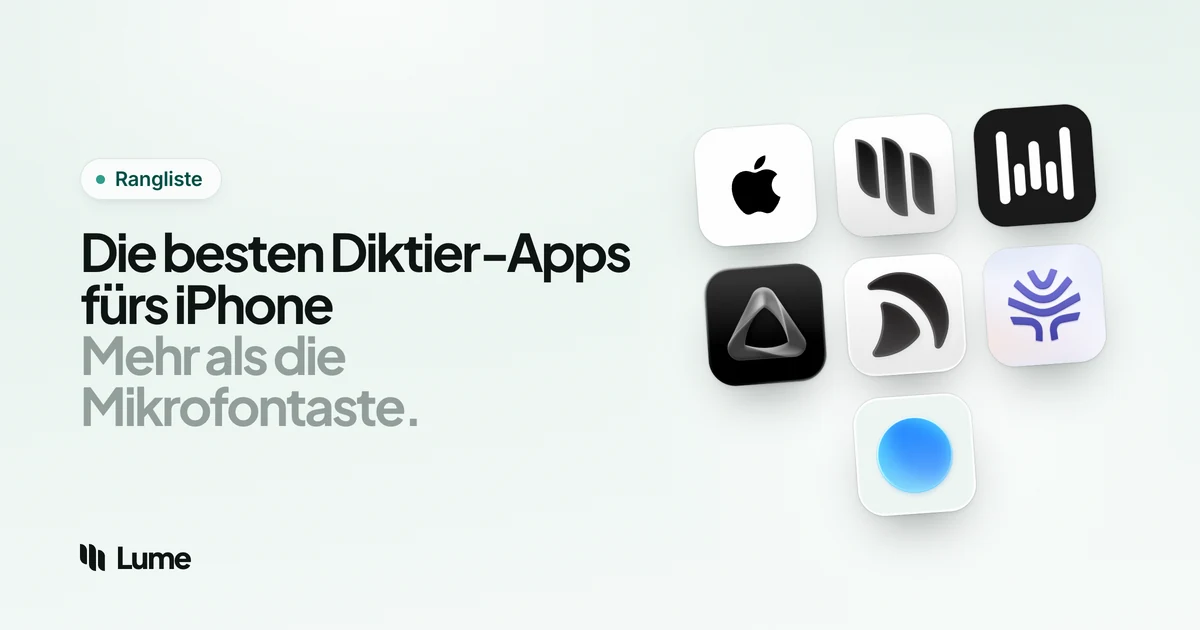 Die besten Diktier-Apps für das iPhone 2026 (beginnend mit der kostenlosen)