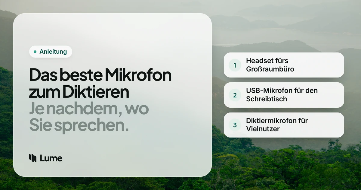 Das beste Mikrofon zum Diktieren: Headset, USB, Ansteckmikrofon oder eingebaut?