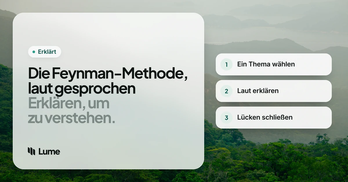Die Feynman-Methode laut: Lernen durch Erklären und Diktieren