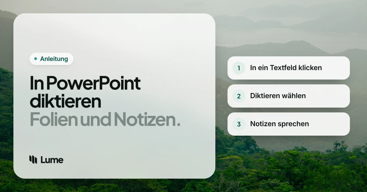 Diktieren in PowerPoint: Folien, Sprechernotizen und Kommentare