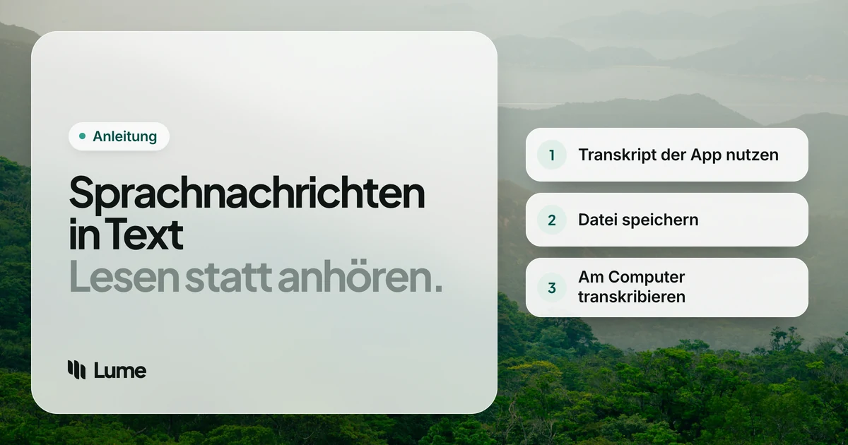 Sprachnachrichten in Text umwandeln: WhatsApp, Telegram, Rekorder und Notiz-Apps