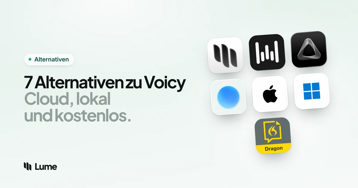 Die besten Voicy-Alternativen 2026: 7 Diktier-Apps im Vergleich