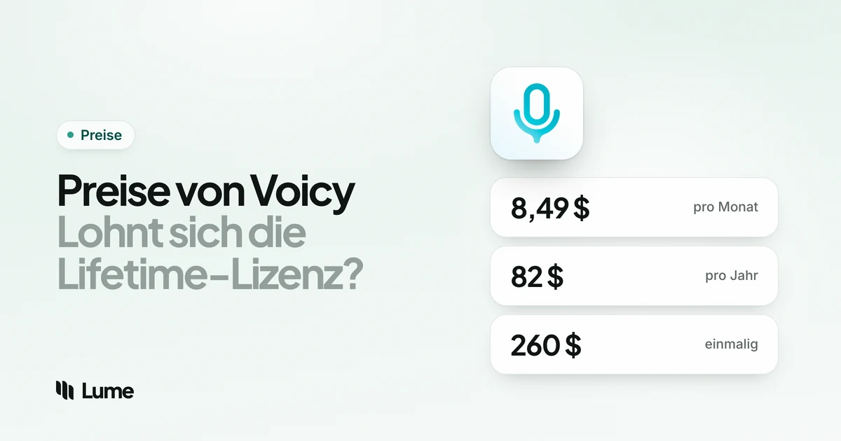 Voicy Preise 2026: Tarife, Rabatte und Kosten über 3 Jahre