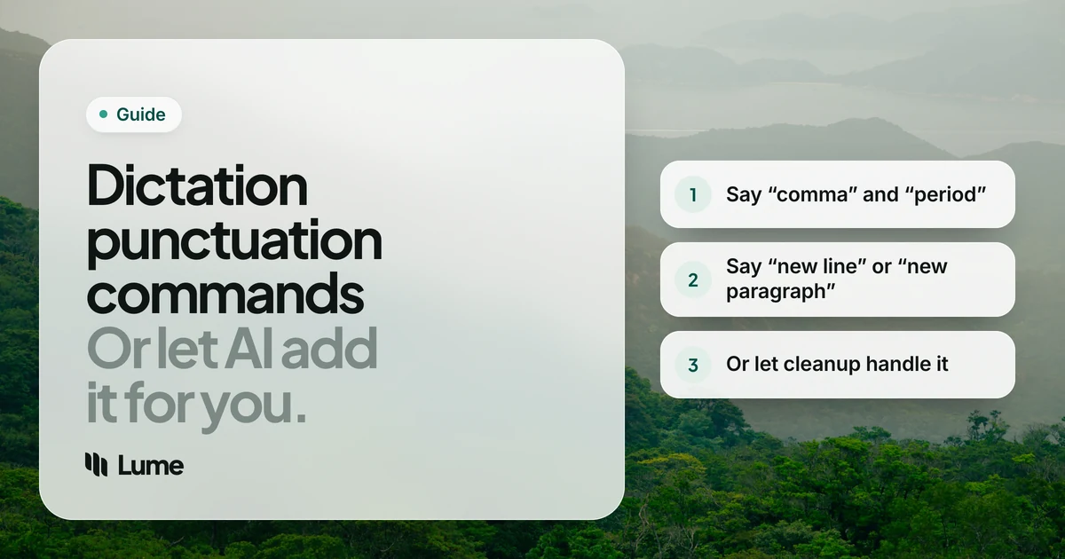 Dictation Punctuation Commands: The Full Lists for Apple, Windows, Google and Word