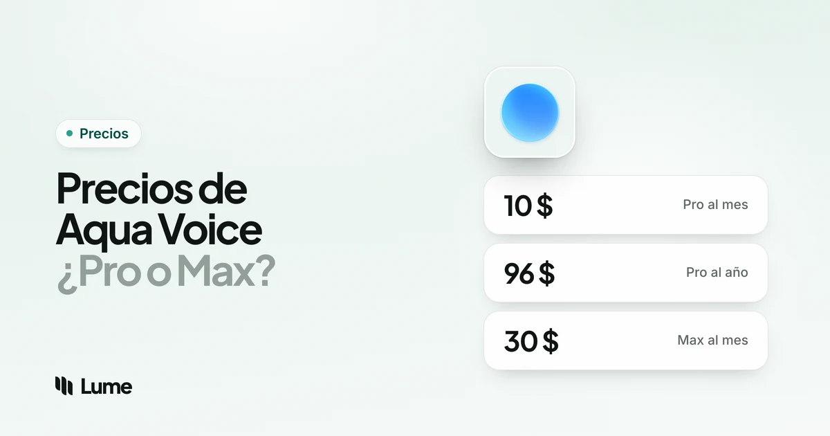 Precio de Aqua Voice en 2026: planes, plan gratuito y coste a 3 años