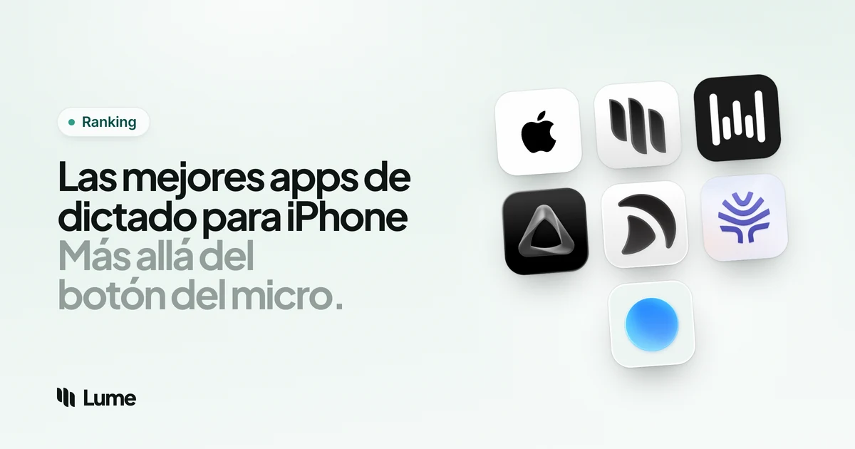 Mejores apps de dictado para iPhone en 2026 (empezando por la gratuita)