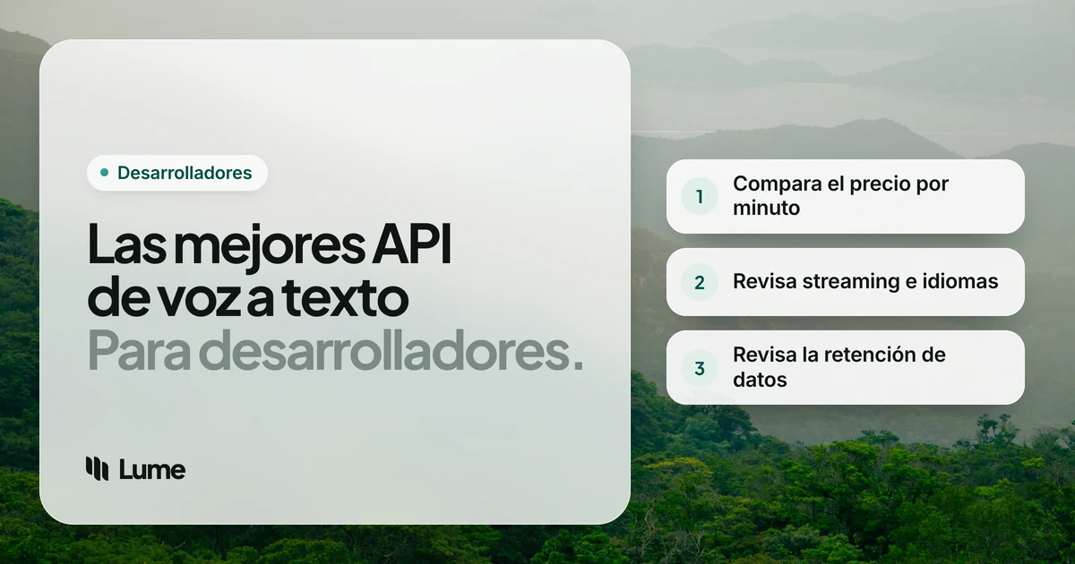 Mejor API de voz a texto en 2026: OpenAI, Deepgram, AssemblyAI, Google, Azure y AWS