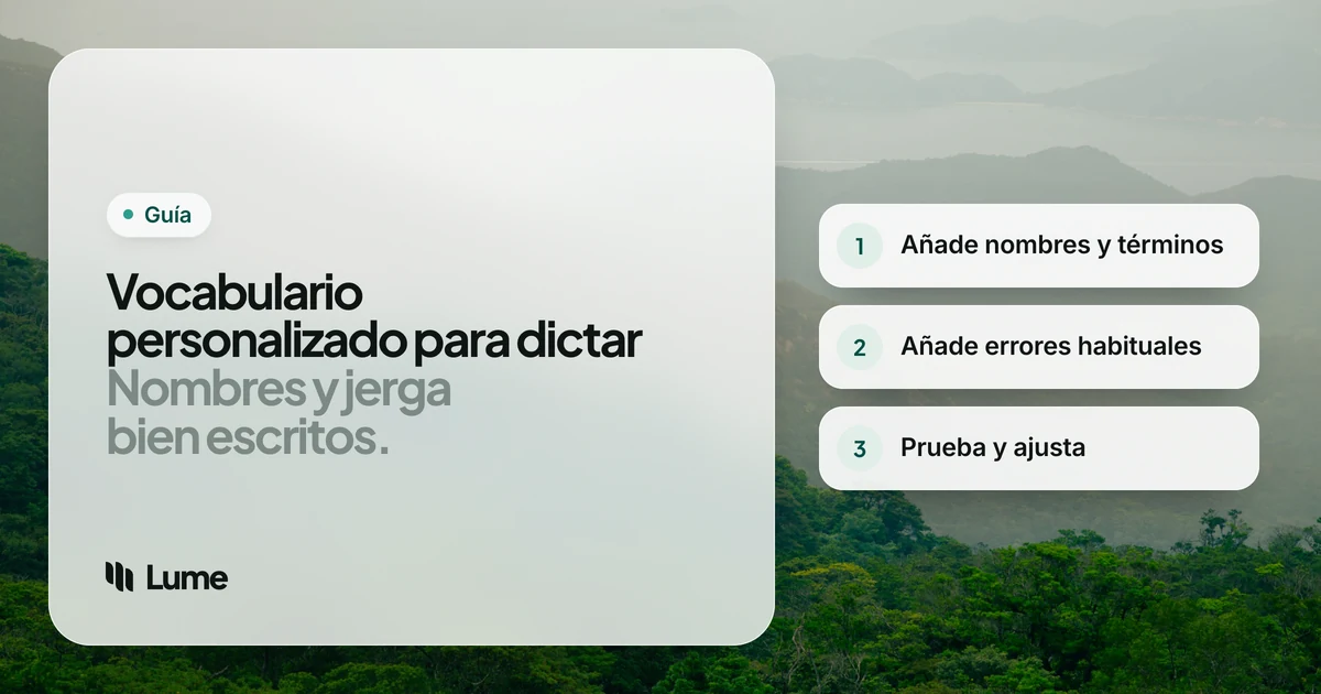 Vocabulario personalizado en el dictado: cómo lo gestionan Dragon, Apple, Wispr Flow y otros