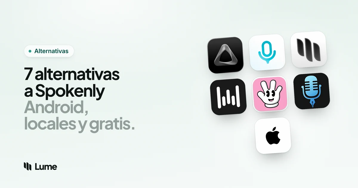 Mejores alternativas a Spokenly en 2026: 7 apps de dictado comparadas