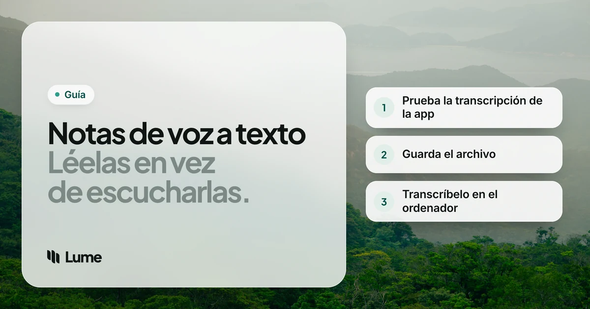 Notas de voz a texto: WhatsApp, Telegram, grabadoras y apps de notas