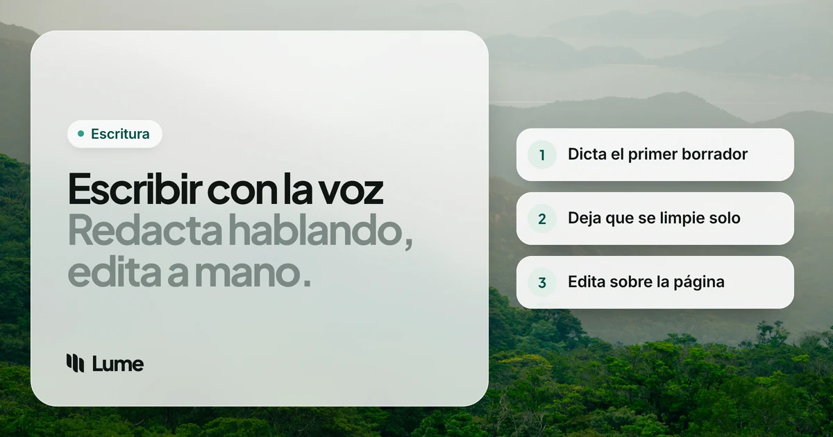 Escribir con la voz: cómo redactar hablando y editar como un escritor
