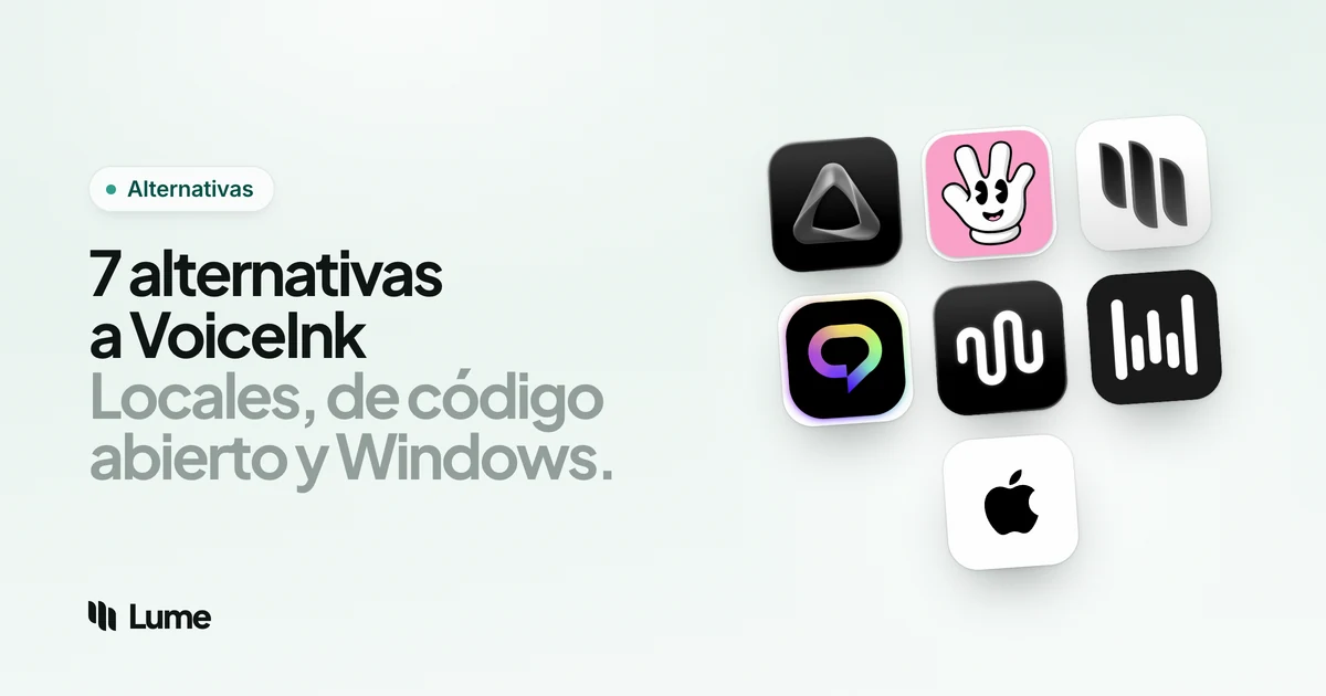 Mejores alternativas a VoiceInk en 2026: 7 apps de dictado comparadas
