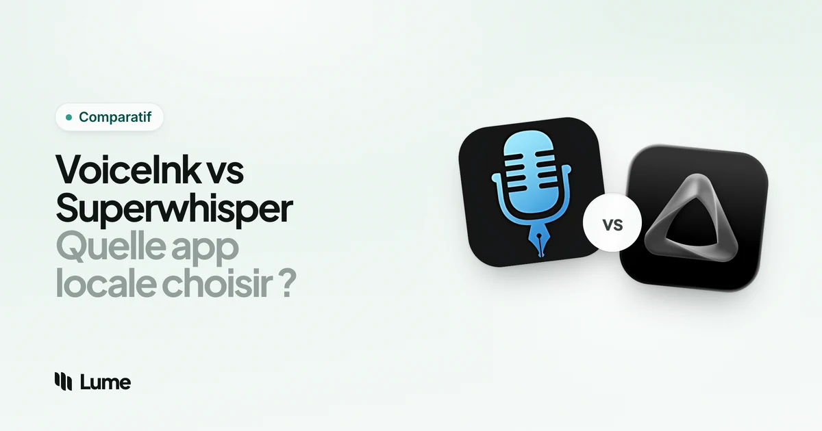 VoiceInk vs Superwhisper (2026) : prix, modèles et plateformes
