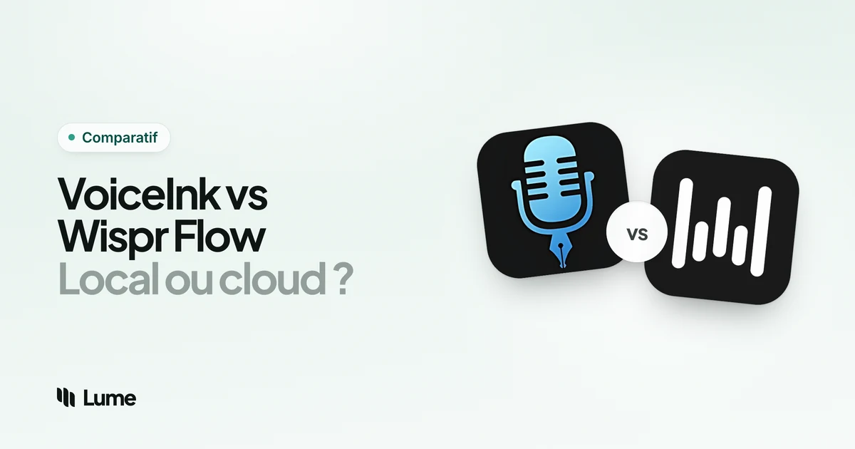 VoiceInk vs Wispr Flow (2026) : prix, confidentialité et plateformes