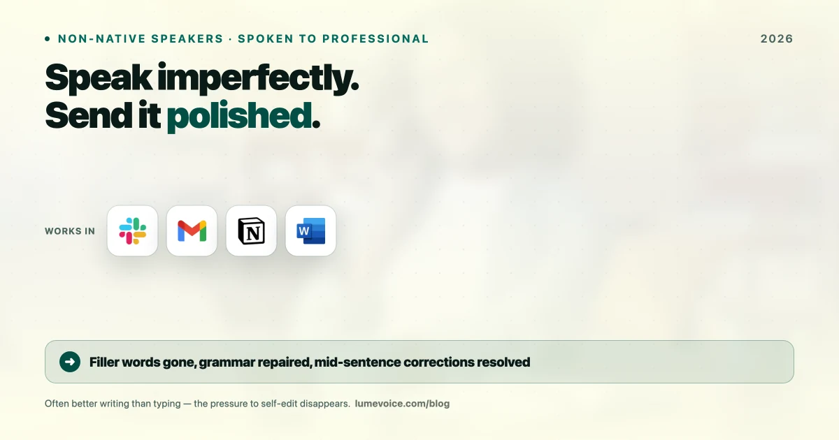 Speak Broken English? How AI Dictation Turns It Into Professional Writing